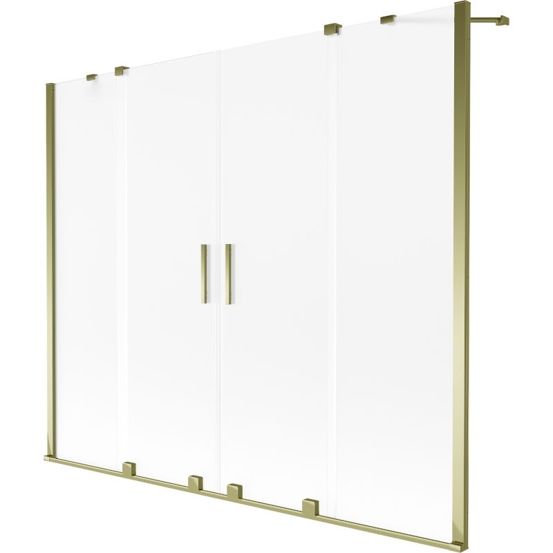 Mexen Velar Duo Badewannenfaltwand 2-flügelig, 170 x 150 cm, matt, gold - 896-170-000-32-50