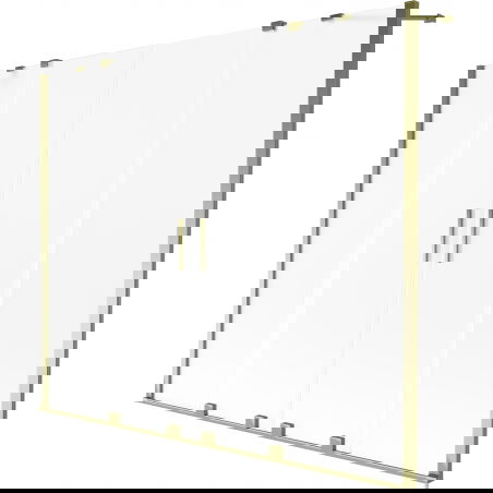 Mexen Velar Divdaļīga vannas ekrāna divdaļīgs bīdāmais 170 x 150 cm, matēts, zelta - 896-170-000-32-50