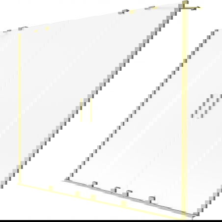 Mexen Velar Duo 2-panel sliding bath screen 170 x 150 cm, frosted, brushed gold - 896-170-000-32-55