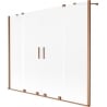Mexen Velar Duo 2-wing sliding bathtub screen 170 x 150 cm, frost, brushed copper - 896-170-000-32-65