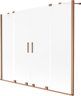 Mexen Velar Duo paravent de bain 2 volets coulissants 170 x 150 cm, givré, cuivre brossé - 896-170-000-32-65