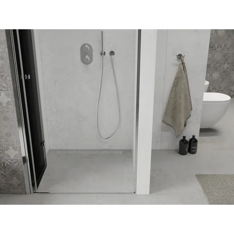 Mexen Lima opvouwbare douchedeur 100 cm, grafiet, chroom - 856-100-000-01-40