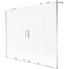 Mexen Velar Duo 2-wing Sliding Bathtub Screen 190 x 150 cm, Frosted, Chrome - 896-190-000-32-01