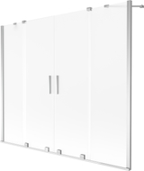Mexen Velar Duo parawan nawannowy 2-skrzydłowy rozsuwany 190 x 150 cm, szron, chrom - 896-190-000-32-01