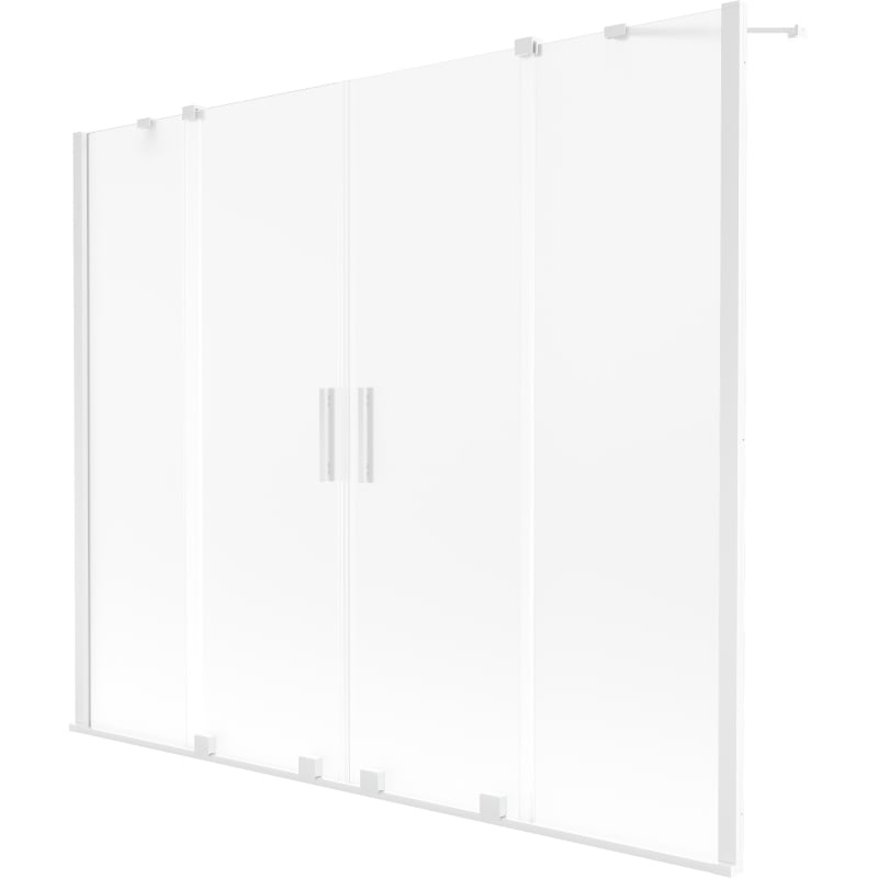 Mexen Velar Duo vannijoone sirm 2-tiivaline, lükand, 190 x 150 cm, matt, valge - 896-190-000-32-20