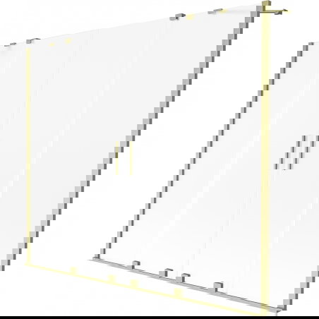 Mexen Velar Duo dvokrilni zložljivi zaslon za kad 190 x 150 cm, mraz, zlati brušen - 896-190-000-32-55
