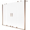 Mexen Velar Duo kahetasandiline vanniparavan, 2-osaline, liigutatav 190 x 150 cm, härmas, roosa kuld - 896-190-000-32-60