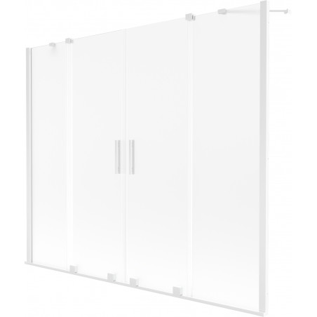 Mexen Velar Duo vannivannide kaheastmeline lükandvõre 200 x 150 cm, härmatis, valge - 896-200-000-32-20