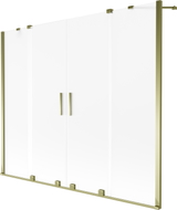 Mexen Velar Duo 2-wing sliding bath screen 200 x 150 cm, frost, gold - 896-200-000-32-50