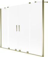 Mexen Velar Duo resguardo de banho de correr 2 painéis 200 x 150 cm, fosco, dourado - 896-200-000-32-50