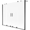 Mexen Velar Duo pregrada za kadu s dva klizna krila 200 x 150 cm, mat, crna - 896-200-000-32-70