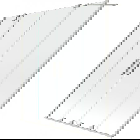 Mexen Velar Duo διαχωριστικό για μπανιέρα 2-φυλλικό συρόμενο 160 x 150 cm, διάφανο,