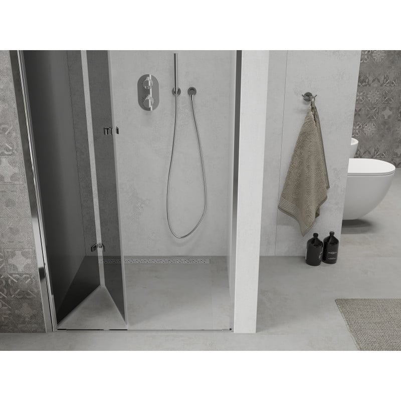 Mexen Lima drzwi prysznicowe składane 80 cm, grafit, chrom - 856-080-000-01-40