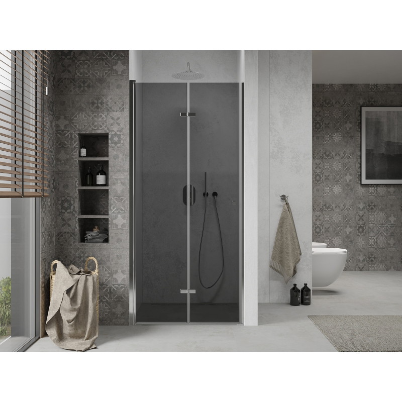 Mexen Lima kokkupandavad dušiuksed 80 cm, grafiit, kroom - 856-080-000-01-40