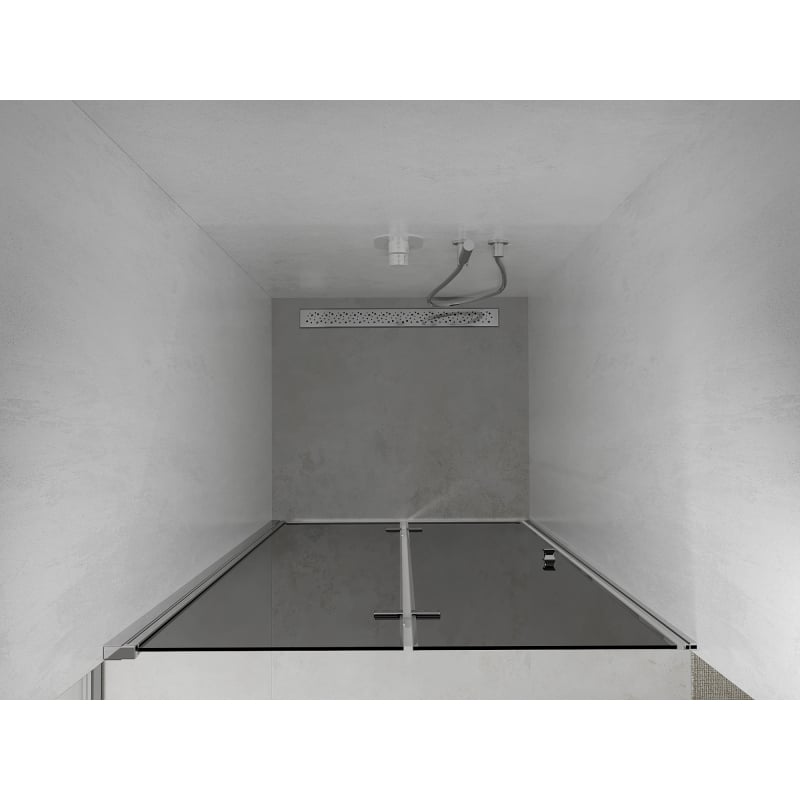 Mexen Lima folding shower door 80 cm, graphite, chrome - 856-080-000-01-40