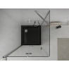 Mexen Lima zložljiva pršna kabina 80 x 80 cm, prosojna, krom + tuš kad Flat, črna - 856-080-080-01-00-4070