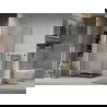 Mexen Lima vouwbare douchecabine 80 x 80 cm, transparant, chroom + Flat douchebak, zwart - 856-080-080-01-00-4070