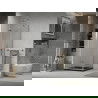 Mexen Lima vouwbare douchecabine 80 x 80 cm, transparant, chroom + Flat douchebak, zwart - 856-080-080-01-00-4070