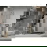 Mexen Lima vouwbare douchecabine 80 x 80 cm, transparant, chroom + Flat douchebak, zwart - 856-080-080-01-00-4070