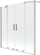 Mexen Velar Duo paroi de baignoire à 2 volets coulissants 140 x 150 cm, transparent, nickel brossé - 896-140-000-02-97