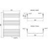 Mexen Apollo badkamerradiator 860 x 550 mm, 481 W, wit - W117-0860-550-00-20