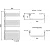 Mexen Apollo vannitoa radiaator 860 x 450 mm, 424 W, must - W117-0860-450-00-70