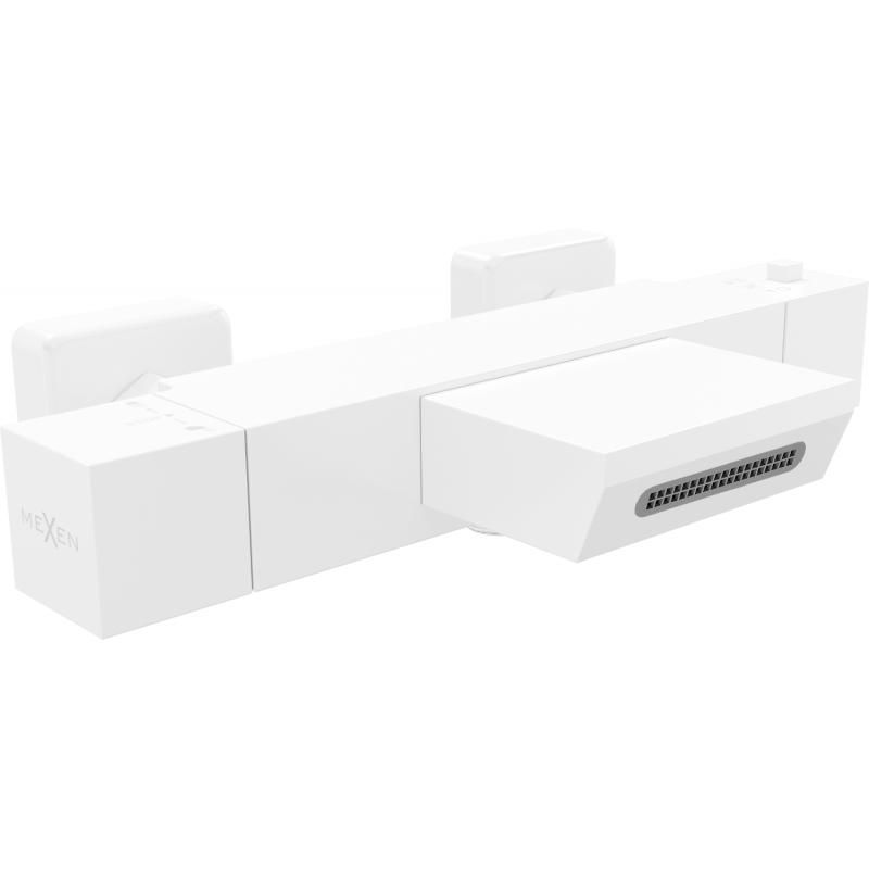 Mexen Cube thermostatische badkraan, wit - 77360-20