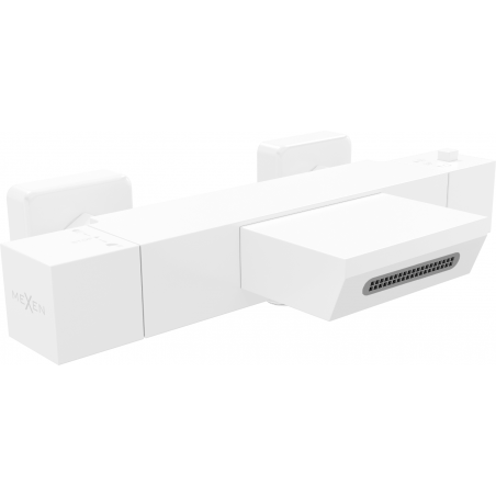 Mexen Cube Thermostatic Bath Mixer, White - 77360-20