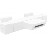 Mexen Cube termostatisk badkarsblandare, vit - 77360-20
