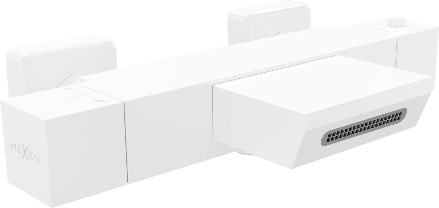 Mexen Cube termostatyczna bateria wannowa, biała - 77360-20