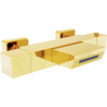 Mexen Cube thermostatic bathtub faucet, gold - 77360-50