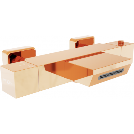 Mexen Cube termostaatiline vannisegisti, roosa kuld - 77360-60