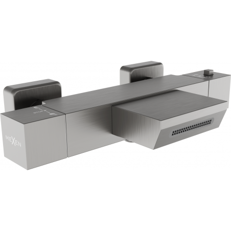 Mexen Cube thermostatische badkraan, grafiet - 77360-66