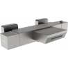 Mexen Cube rubinetteria termostatica per vasca, grigio canna di fucile spazzolato - 77360-66