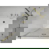Mexen Lima πτυσσόμενη καμπίνα ντους 80 x 100 cm, διαφανής, χρυσή + επίπεδη βάση