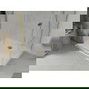 Mexen Lima opklapbare douchecabine 90 x 80 cm, transparant, goud + Flat douchebak - 856-090-080-50-00-4010