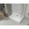 Mexen Lima folding shower cabin 90 x 80 cm, transparent, gold + Flat tray - 856-090-080-50-00-4010