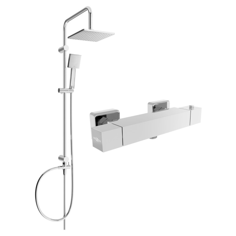 Mexen Cube Tord dušikomplekt, pealne paigaldusega, vihmadušš ja termostaatsegasegisti, kroom - 77200200-00