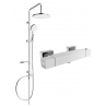 Mexen Erik opbouwdouche set met regendouche en thermostatische douchekraan Cube, chroom - 77200205-00