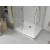 Mexen Lima foldable shower cabin 100 x 70 cm, transparent, gold + Flat tray - 856-100-070-50-00-4010