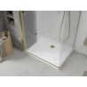 Mexen Lima folding shower enclosure 100 x 80 cm, transparent, gold + Flat tray - 856-100-080-50-00-4010