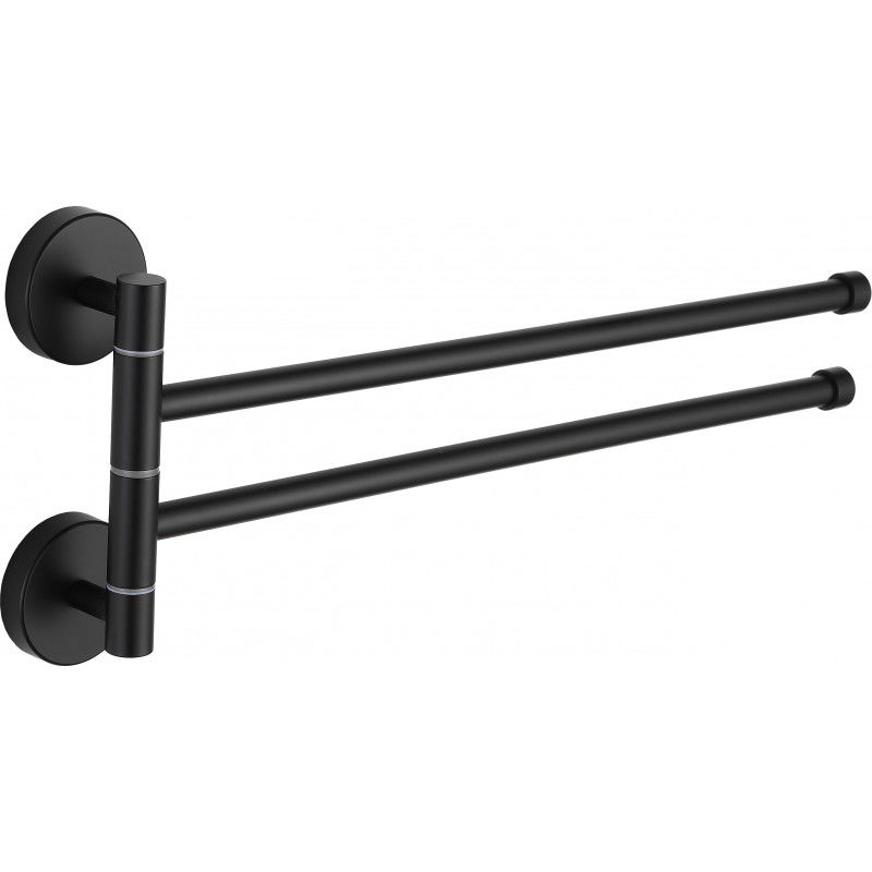 Mexen suporte duplo rotativo para toalhas, preto - 7039242-70