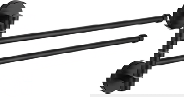 Mexen double porte-serviettes pivotant, noir - 7039242-70