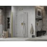 Mexen Lima cabine de douche pliante 80 x 70 cm, transparent, doré - 856-080-070-50-00