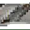Mexen Lima cabine de douche pliante 80 x 100 cm, transparent, doré - 856-080-100-50-00