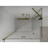 Mexen Lima folding shower enclosure 80 x 100 cm, transparent, gold - 856-080-100-50-00