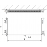 Mexen Flat CCF21 paneelradiaator 300 x 2000 mm, alumine keskühendus, 1261 W, must - W6C21F-030-200-70