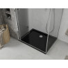 Mexen Lima folding shower cabin 80 x 100 cm, transparent, chrome + Flat tray, black - 856-080-100-01-00-4070