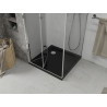 Mexen Lima folding shower cabin 90 x 90 cm, transparent, chrome + Flat shower tray, black - 856-090-090-01-00-4070