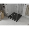 Mexen Lima cabine de douche pliante 90 x 90 cm, transparent, chromé + receveur Flat, noir - 856-090-090-01-00-4070